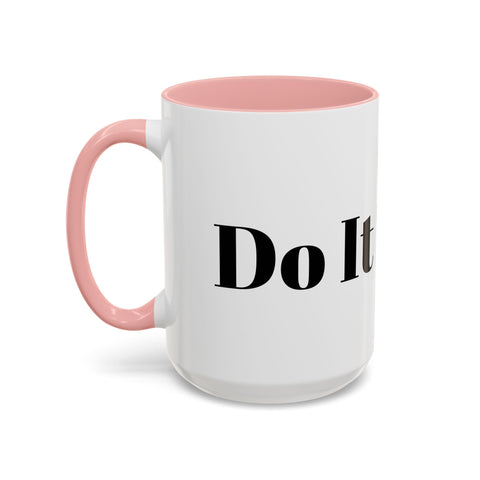Motivational Accent Coffee Mug with "Do It Today" design, featuring a vibrant color contrast, ideal for home and office use.