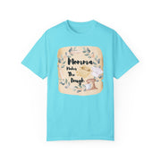 Mom's Kitchen Unisex T-Shirt with baking design, vibrant blue, perfect gift for cooking enthusiasts.