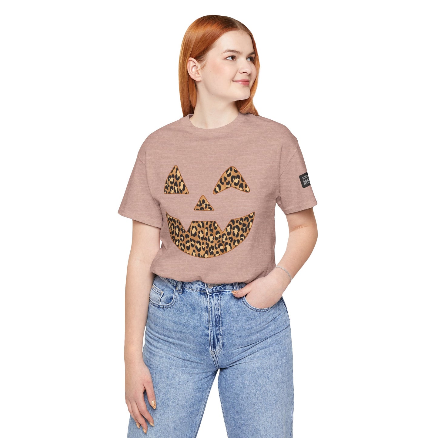 Leopard Print Jac O'Lantern Halloween Tee