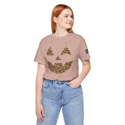 Leopard Print Jac O'Lantern Halloween Tee