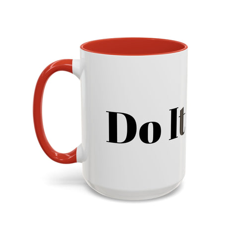Motivational Accent Coffee Mug with "Do It Today" design, vibrant color contrast, perfect for home and office.