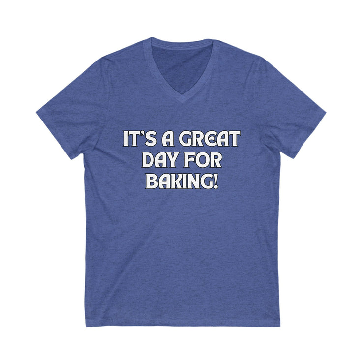 Baking Enthusiast V-Neck Tee with "It&