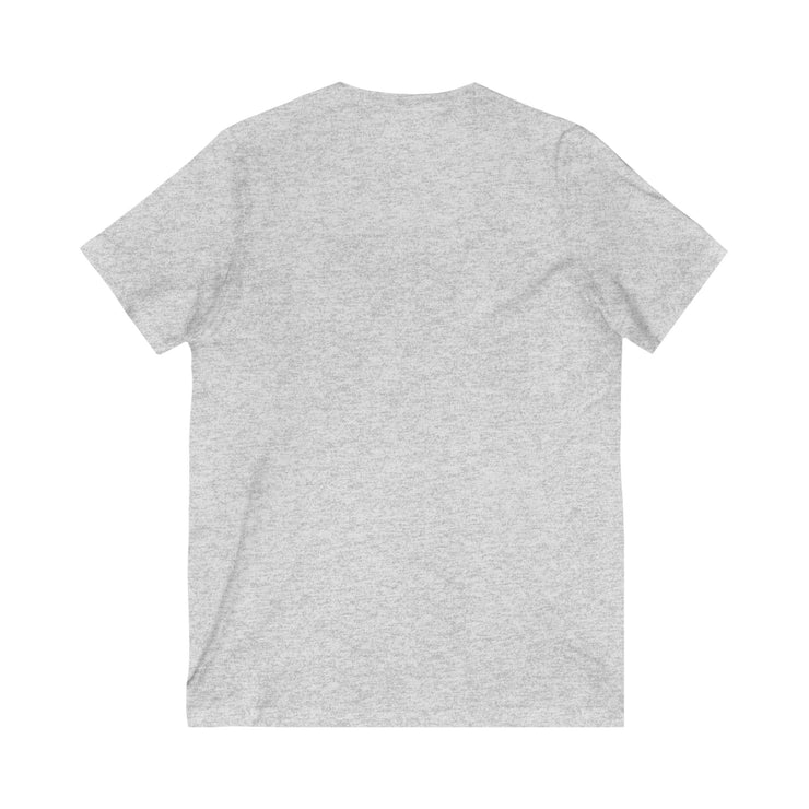 Unisex short sleeve V-neck tee with "It&