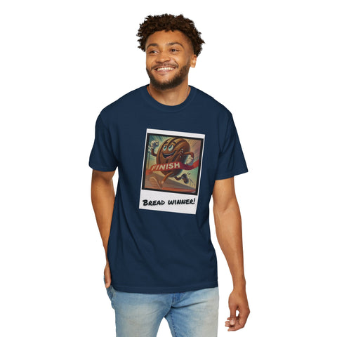 Bread Winner T-Shirt featuring vibrant design and relaxed fit, worn by a man.