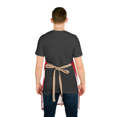 Apron with tie-back closure and beige straps, 5-color options available.