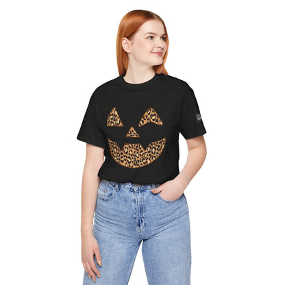 Leopard Print Jac O'Lantern Halloween Tee
