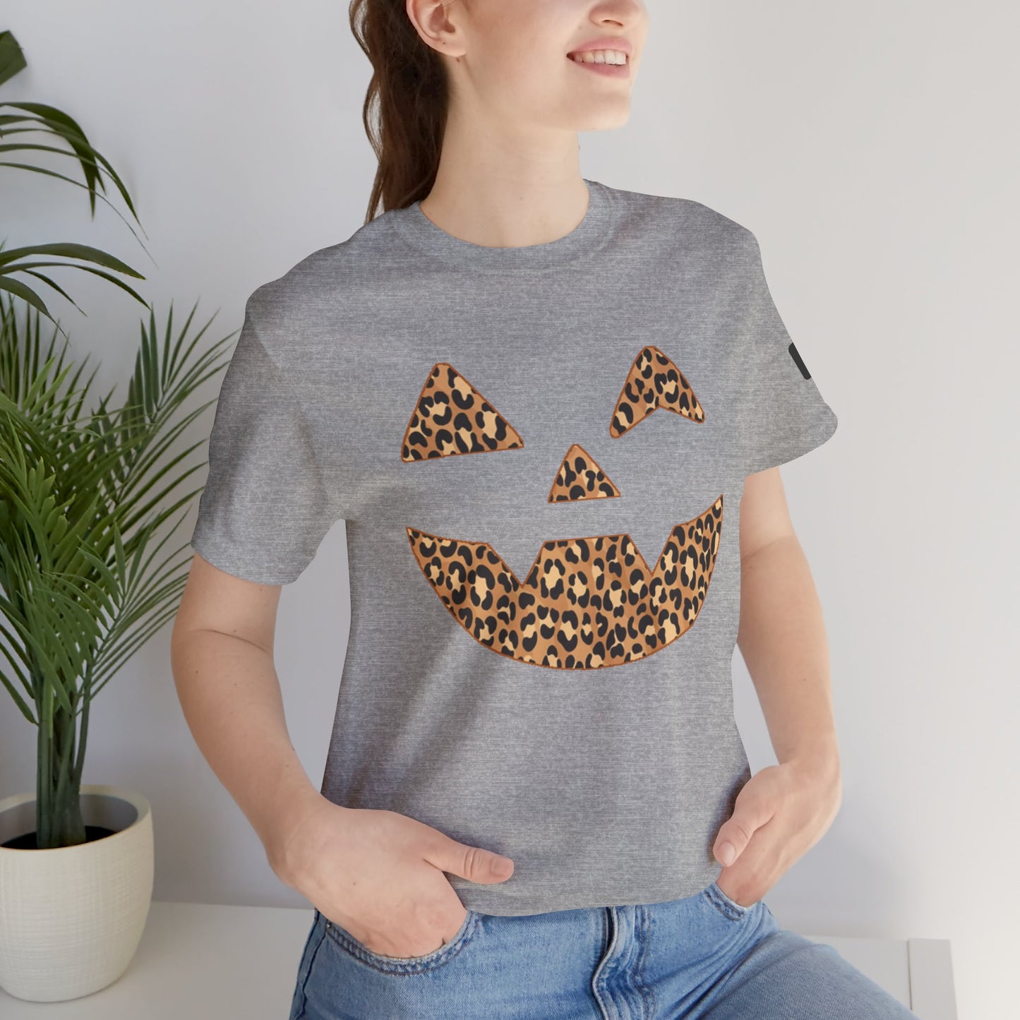 Leopard Print Jac O'Lantern Halloween Tee
