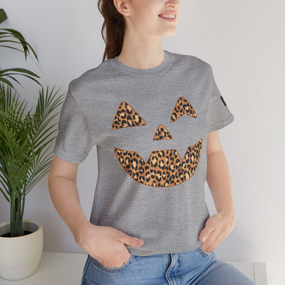 Leopard Print Jac O'Lantern Halloween Tee