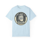 Comfort Colors 1717 tee with sourdough-inspired design, light blue.