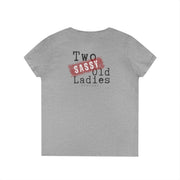 Sassy Ladies' V-Neck T-Shirt, Funny Tee, Gifts for Friends, Birthday Shirt, Retro Vibe, Mother's Day Gift