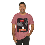 Funny Dad Joke Short Sleeve Tee, Papa Brings the Bacon