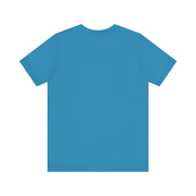 Blue unisex "I Am On F.I.R.E." motivational T-shirt; breathable, lightweight, perfect for F.I.R.E. Movement enthusiasts.