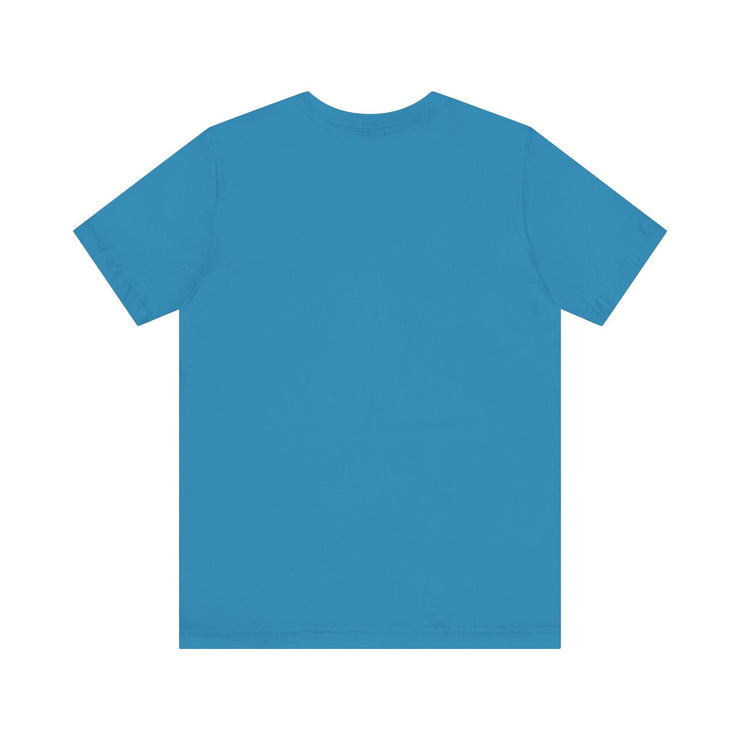 Blue unisex "I Am On F.I.R.E." motivational T-shirt; breathable, lightweight, perfect for F.I.R.E. Movement enthusiasts.