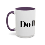 Motivational Accent Coffee Mug with "Do It Today" message, purple interior and handle, perfect for home or office.