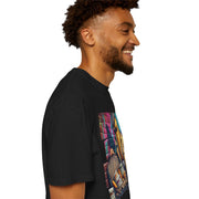Sourdough Dealer T-Shirt featuring a side view of a model wearing the shirt with a vibrant design.