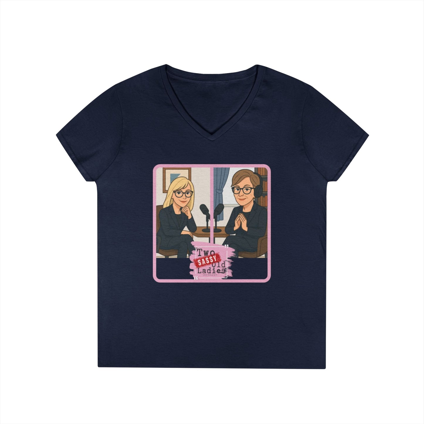 Sassy Ladies' V-Neck T-Shirt, Funny Tee, Gifts for Friends, Birthday Shirt, Retro Vibe, Mother's Day Gift