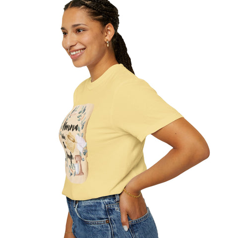 Unisex garment-dyed t-shirt for baking lovers with "Mom&