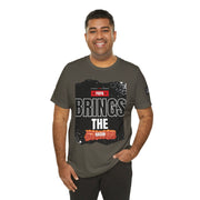 Funny Dad Joke Short Sleeve Tee, Papa Brings the Bacon
