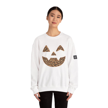 Leopard Print Jack-O'-Lantern Sweatshirt