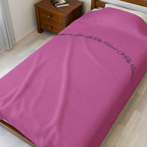 Cozy Velveteen Plush Blanket - A Mother&