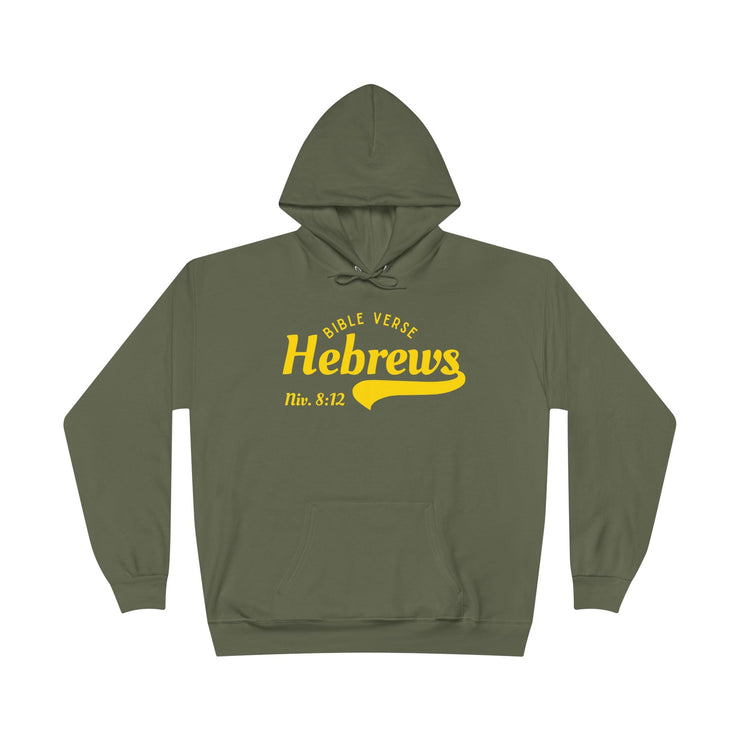 Unisex EcoSmart® Pullover Hoodie with front pocket and recycled polyester, olive green.