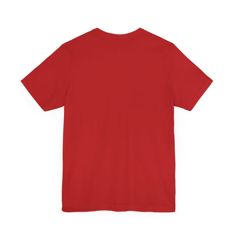 Red "I Am On F.I.R.E." unisex motivational t-shirt, lightweight and breathable, perfect for casual wear or gym sessions.