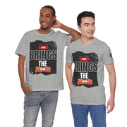 Funny Dad Joke Short Sleeve Tee, Papa Brings the Bacon