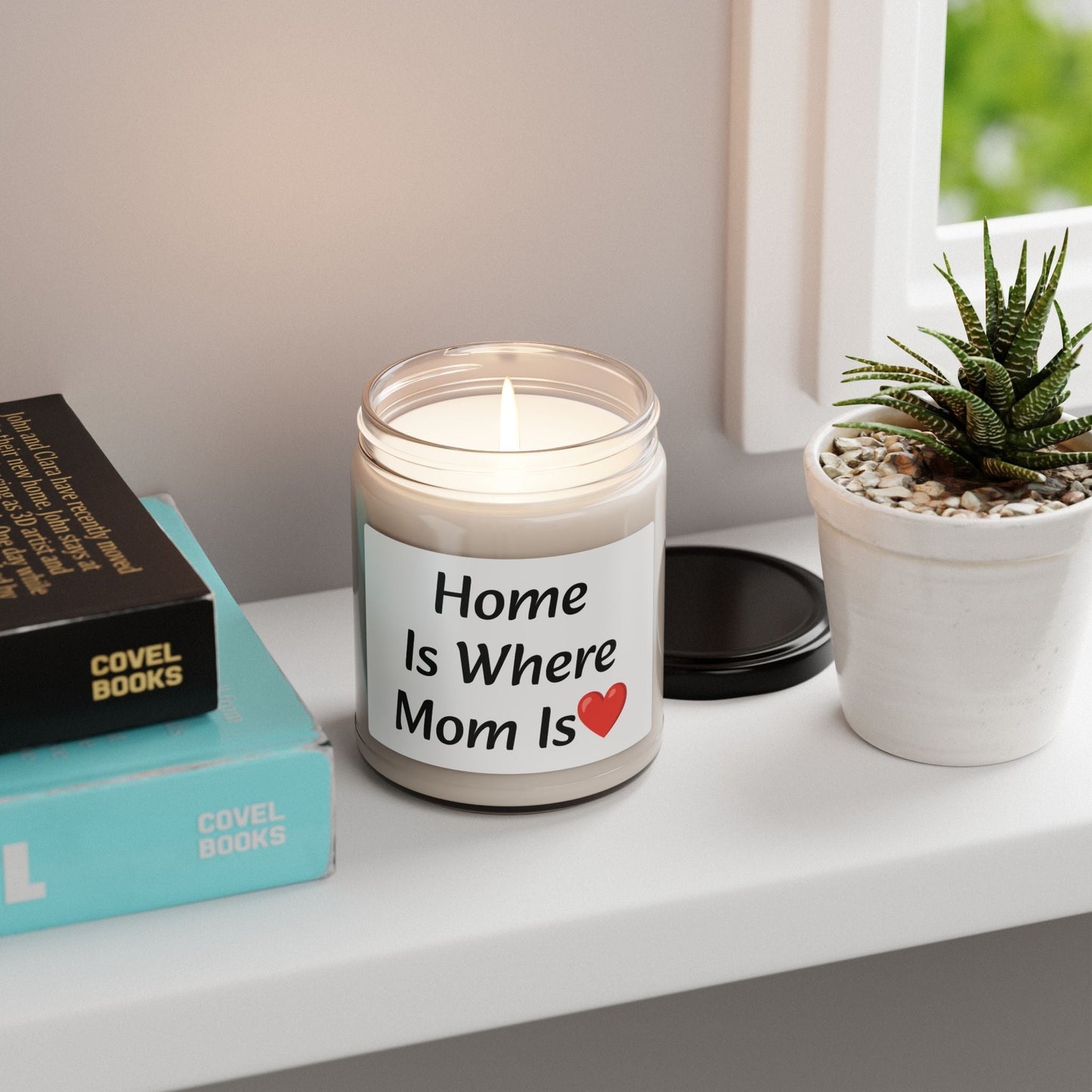 Home Is Where Mom Is ❤️ Soy Candle - 9oz Aromatherapy Gift for Mother's Day & Home Décor