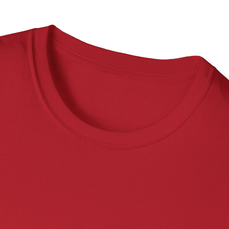 Red unisex Softstyle T-Shirt with crew neckline, made from 100% ring-spun cotton.
