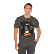 Funny Dad Joke Short Sleeve Tee, Papa Brings the Bacon