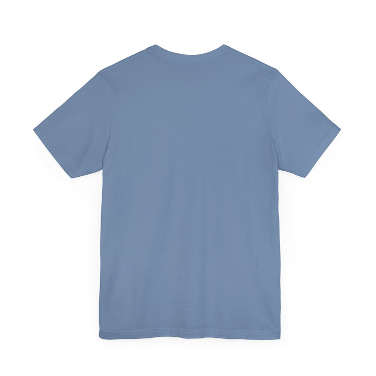 Blue unisex motivational T-shirt, breathable fabric, F.I.R.E. Movement inspired.