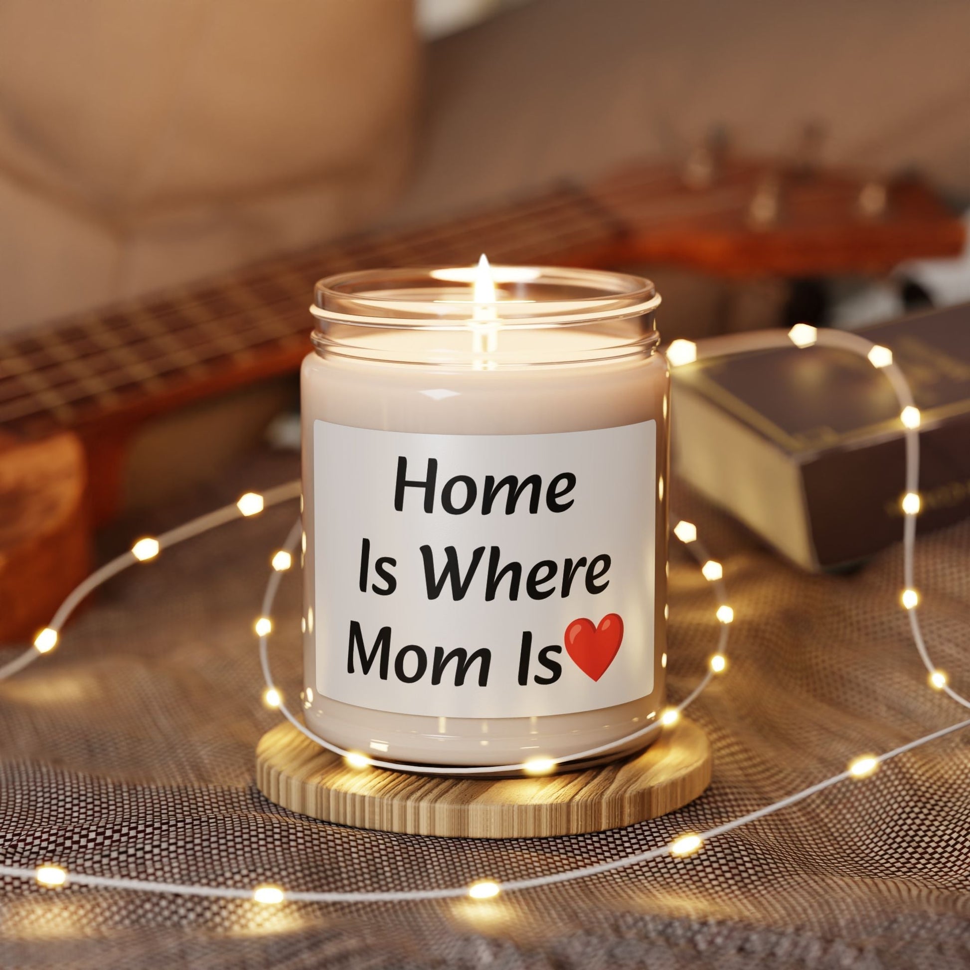 Home Is Where Mom Is ❤️ Soy Candle - 9oz Aromatherapy Gift for Mother's Day & Home Décor