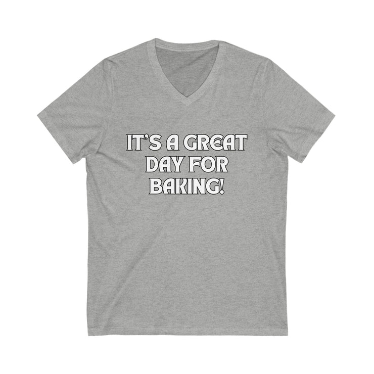 Baking Enthusiast V-Neck Tee with "It&