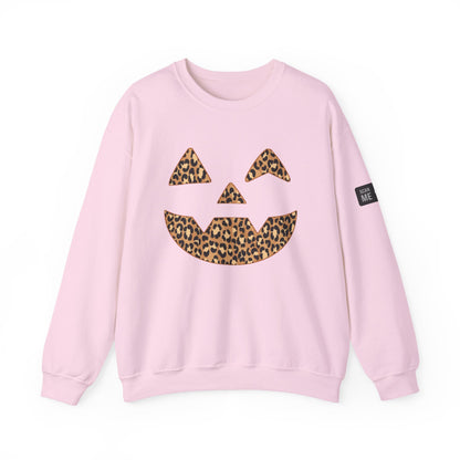 Leopard Print Jack-O'-Lantern Sweatshirt