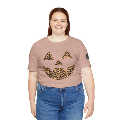 Leopard Print Jac O'Lantern Halloween Tee