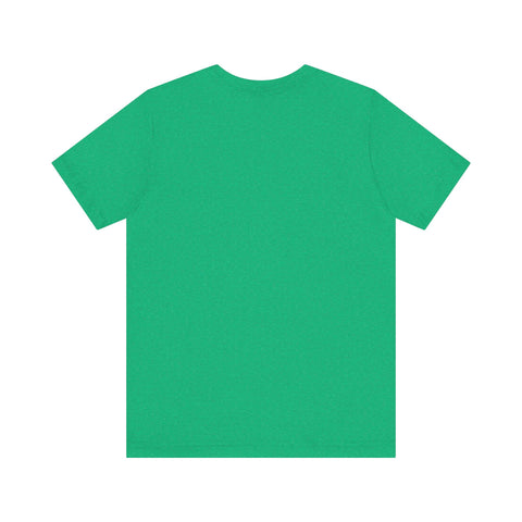 Green unisex jersey short sleeve tee, soft cotton, classic fit.