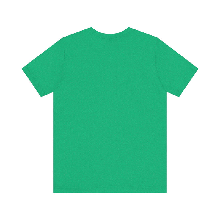 Green unisex jersey short sleeve tee, soft cotton, classic fit.