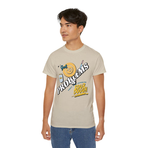 Sourdough Problems Tee, Funny Baking Shirt, Unisex Cotton T-Shirt, Culinary Gift, Baking Lover Apparel
