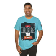 Funny Dad Joke Short Sleeve Tee, Papa Brings the Bacon