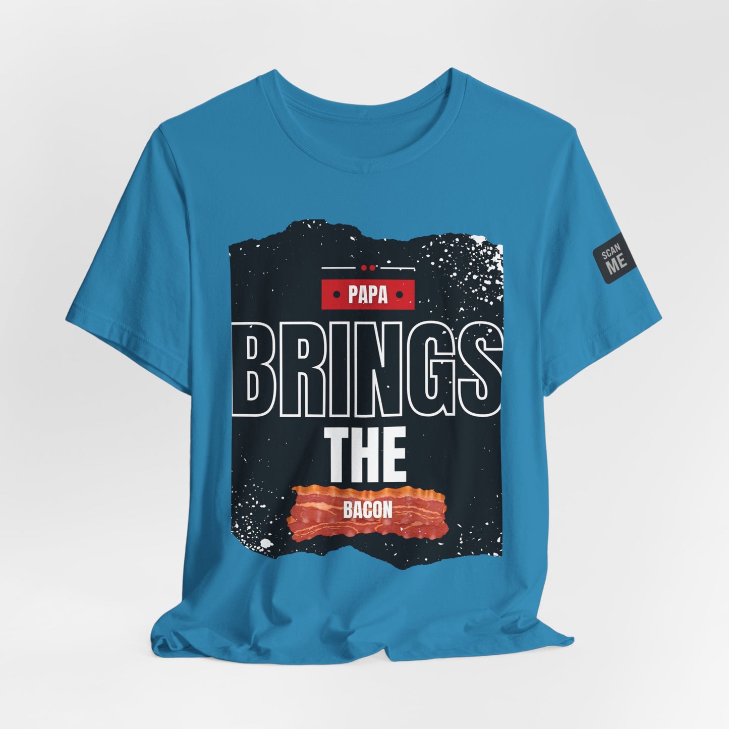 Funny Dad Joke Short Sleeve Tee, Papa Brings the Bacon