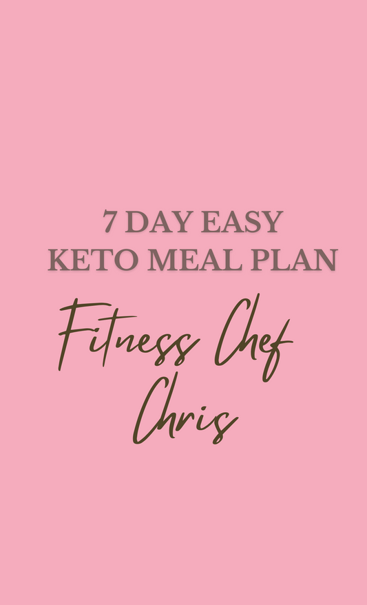 7 Day Keto Menu for Fat Loss on pink background.