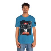 Funny Dad Joke Short Sleeve Tee, Papa Brings the Bacon