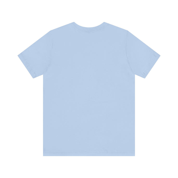 Light blue unisex motivational T-shirt with "I Am On F.I.R.E." design, promoting the F.I.R.E. Movement.