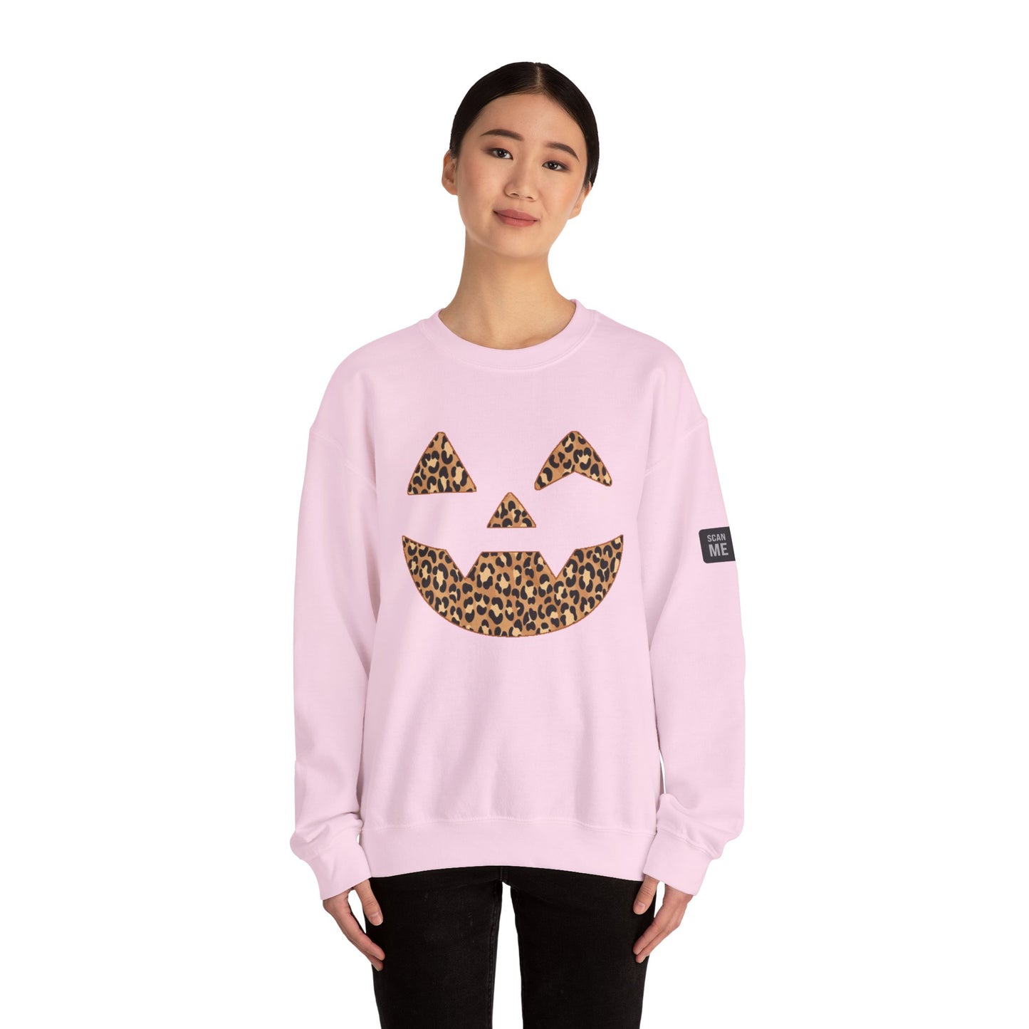 Leopard Print Jack-O'-Lantern Sweatshirt