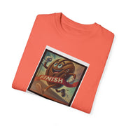 Unisex cotton Bread Winner T-Shirt with cartoon bread graphic and "Finish" banner.