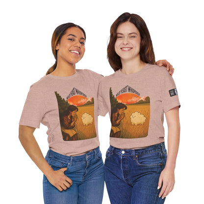 Two women wearing Wild Yeast Whisperer Women's T-shirts with graphic design, casual fit and short sleeves