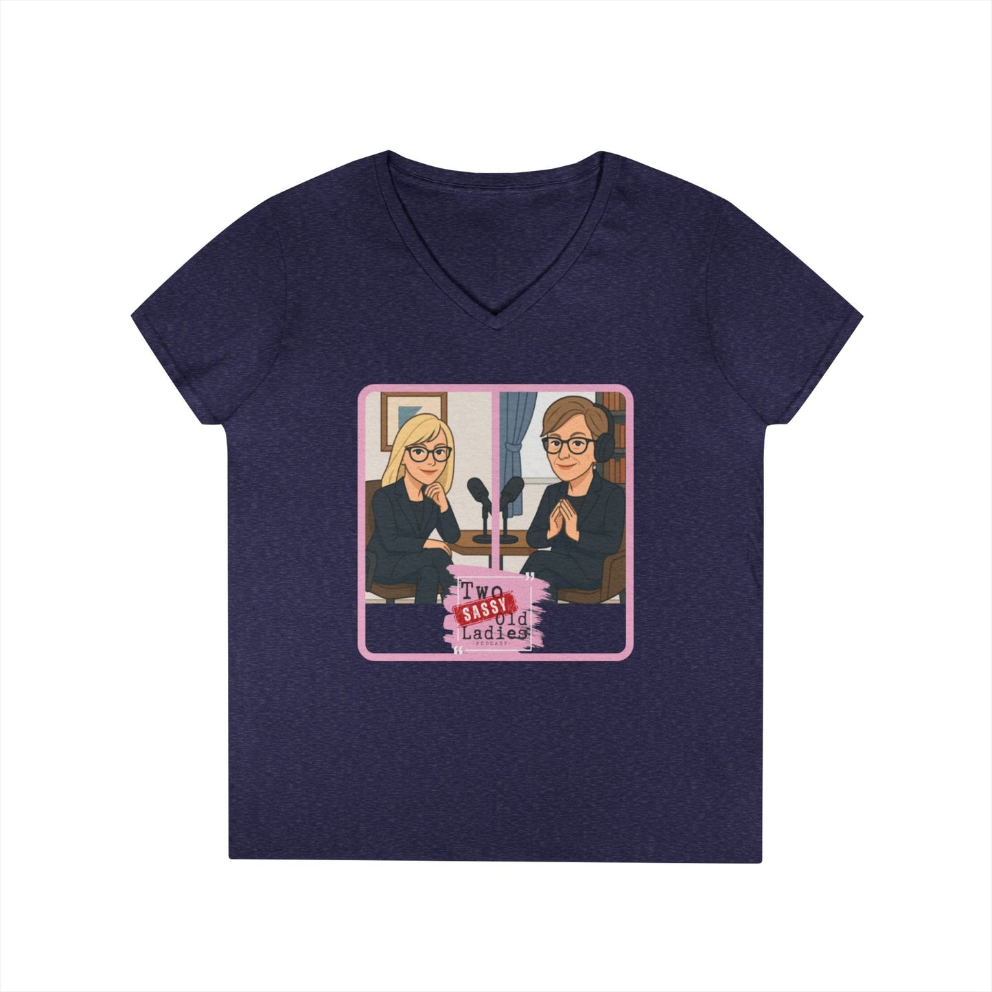 Sassy Ladies' V-Neck T-Shirt, Funny Tee, Gifts for Friends, Birthday Shirt, Retro Vibe, Mother's Day Gift