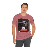 Funny Dad Joke Short Sleeve Tee, Papa Brings the Bacon