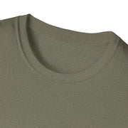 Unisex Softstyle T-Shirt in green with crew neckline and soft fabric.