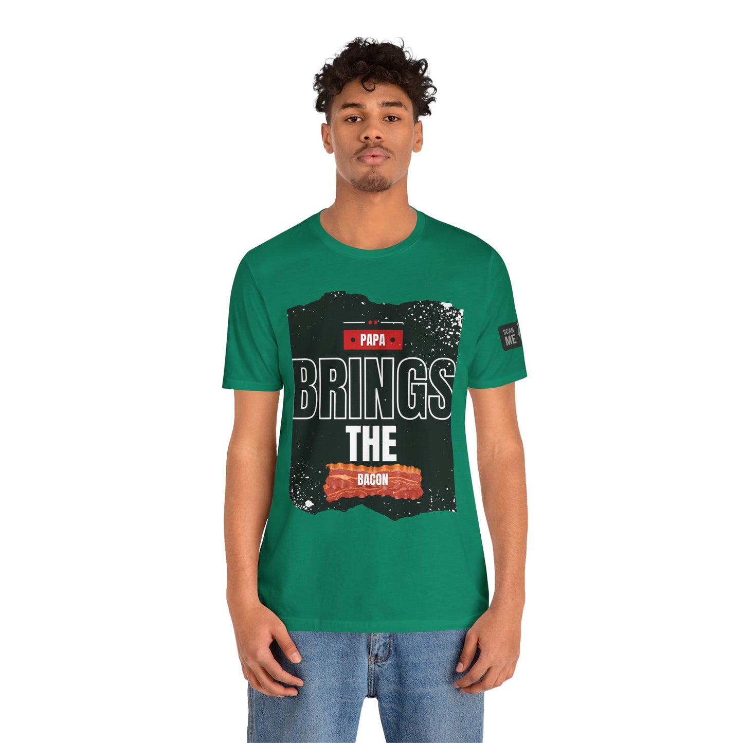 Funny Dad Joke Short Sleeve Tee, Papa Brings the Bacon